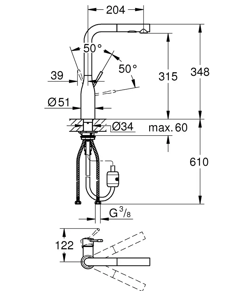 Смеситель для ванной GROHE 30270GL0 Photo 2