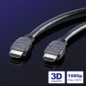 Value 1m HDMI HDMI kabelis HDMI Type A (Standard) Melns