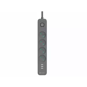 Сетевой удлинитель TRACER TRALIS47027 — кабель 1,5 м, 4 розетки, порт USB-A