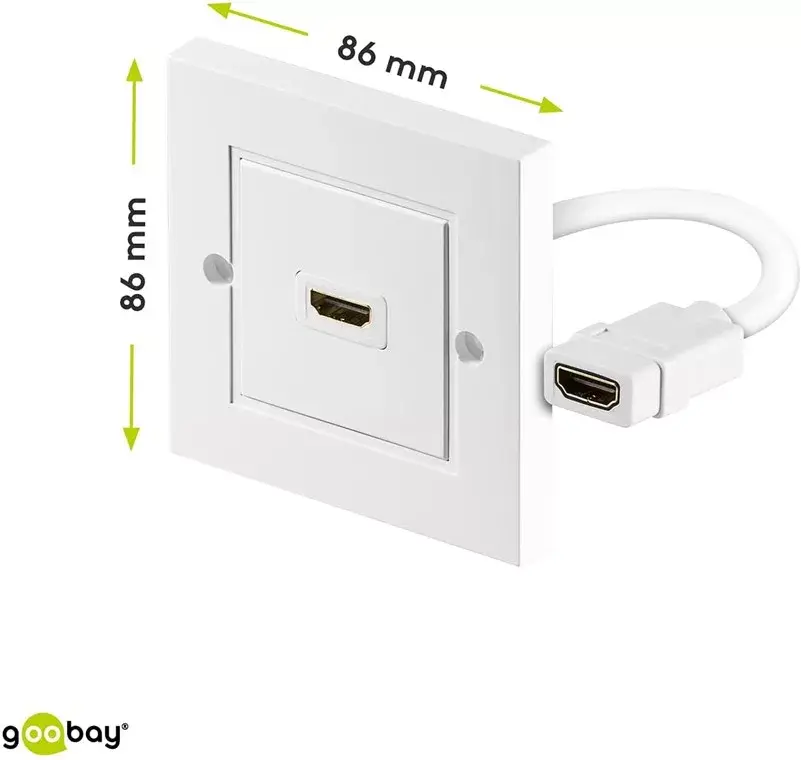 HDMI sienas kontaktligzda Goobay 51722 Photo 3