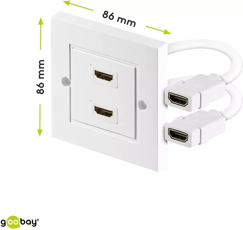 HDMI sienas kontaktligzda Goobay 17000398 Photo 3