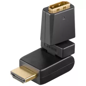 Goobay A 352 G (HDMI F/HDMI M) 360° Melns