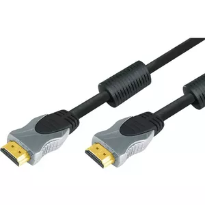 Tecline 1.0m, HDMI - HDMI HDMI kabelis 1 m HDMI Type A (Standard) Melns