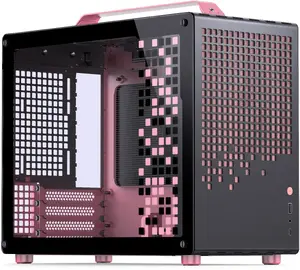 Корпус Jonsplus MATX Handle Z20 Black-Pink – шасси Mini/Micro/Flex-ATX с ручкой для переноски