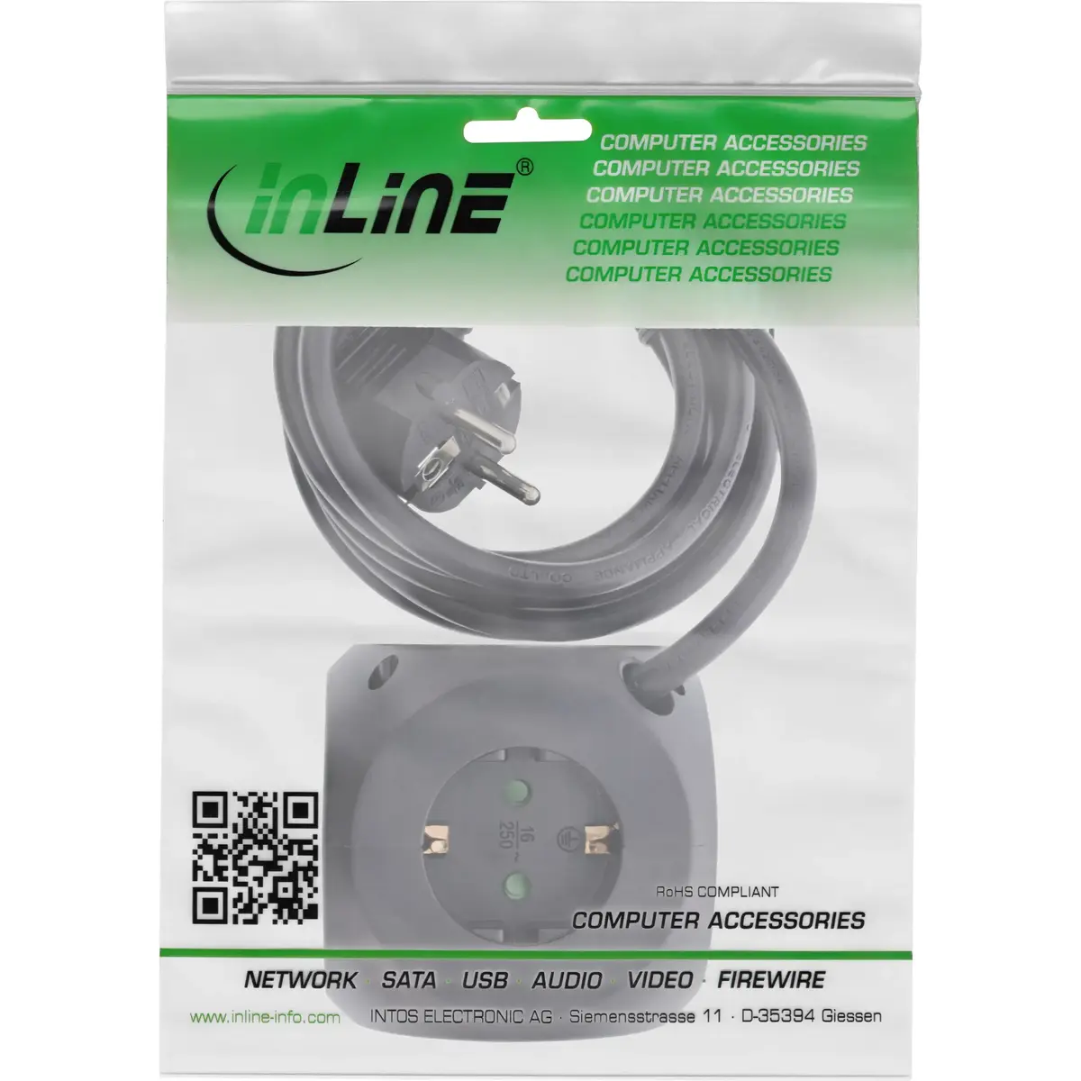 InLine Charging Cube strāvas pagarinātājs ar USB un ligzdām Photo 5