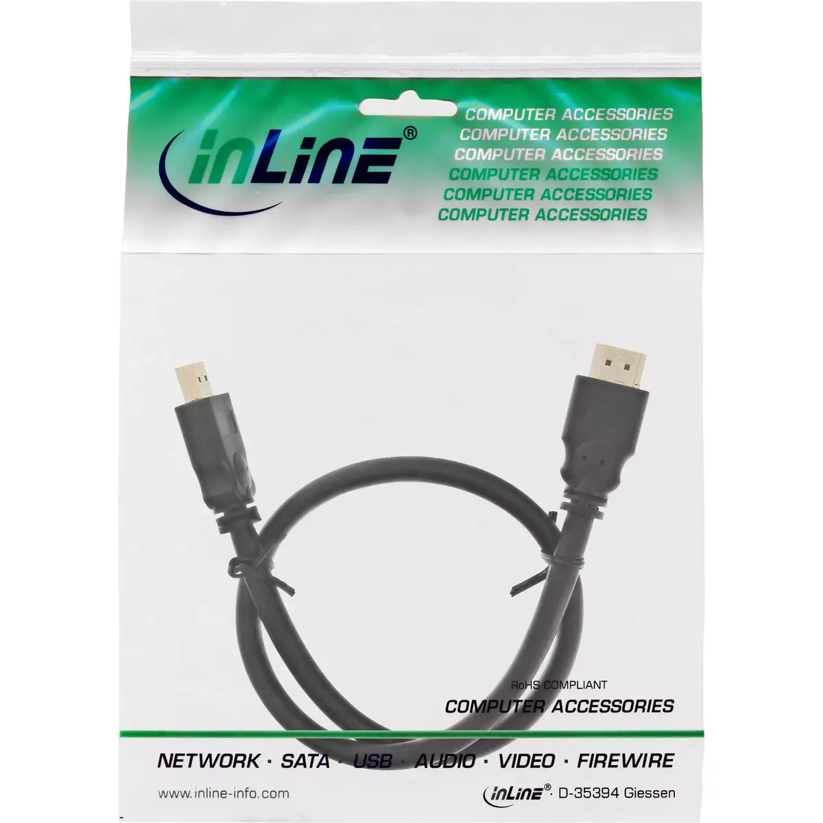 HDMI kabelis InLine 17601P Photo 2