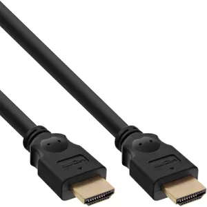HDMI kabelis InLine 17611P 1.5m M/M melns zelta kontakti
