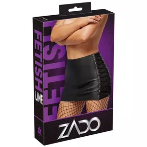 Ādas svārki ZADO modelis 20010801061, jēra āda, pieguļošs, izmērs 2XL, sānu elastīgas ieliktņi, rāvējslēdzējs aizmugurē