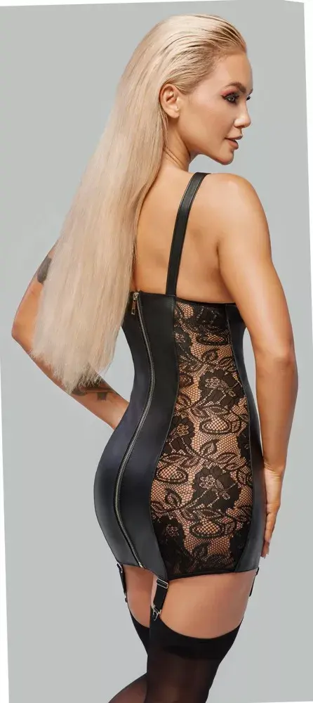 ZADO Le Dress CL кожаное мини-платье на подтяжках XL Photo 3
