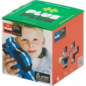 Plastmasas konstruktors plus plus Mini Basic — 600 mazas savienojamās detaļas 2D mozaīkām un 3D modeļiem