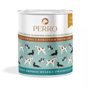 PERRO mitrā suņu barība liellopu gaļa ar pētersīļu sakni 850g