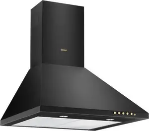 Настенная вытяжка AKPO WK-4 Classic GOLD 60 BLACK, 600×500 мм, мотор 106 Вт, 3 скорости, галогенное освещение