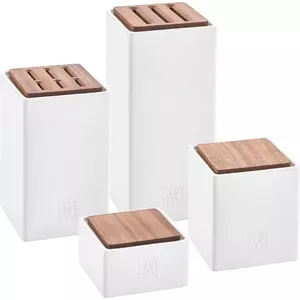 Ceramic storage canisters set of 4 ZWILLING 1002267 – glazed, stackable, airtight for tea coffee sugar spices
