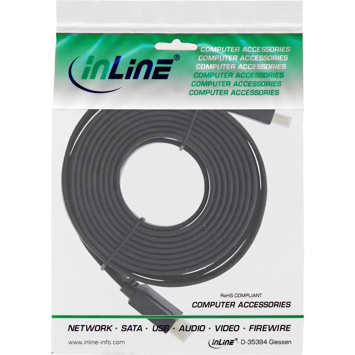 InLine 17011F Ātrgaitas plakanais HDMI kabelis 1m Photo 2