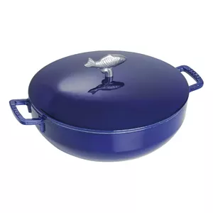 Single pan Staub Bouillabaisse pot Blue Cast iron 5.1 kg