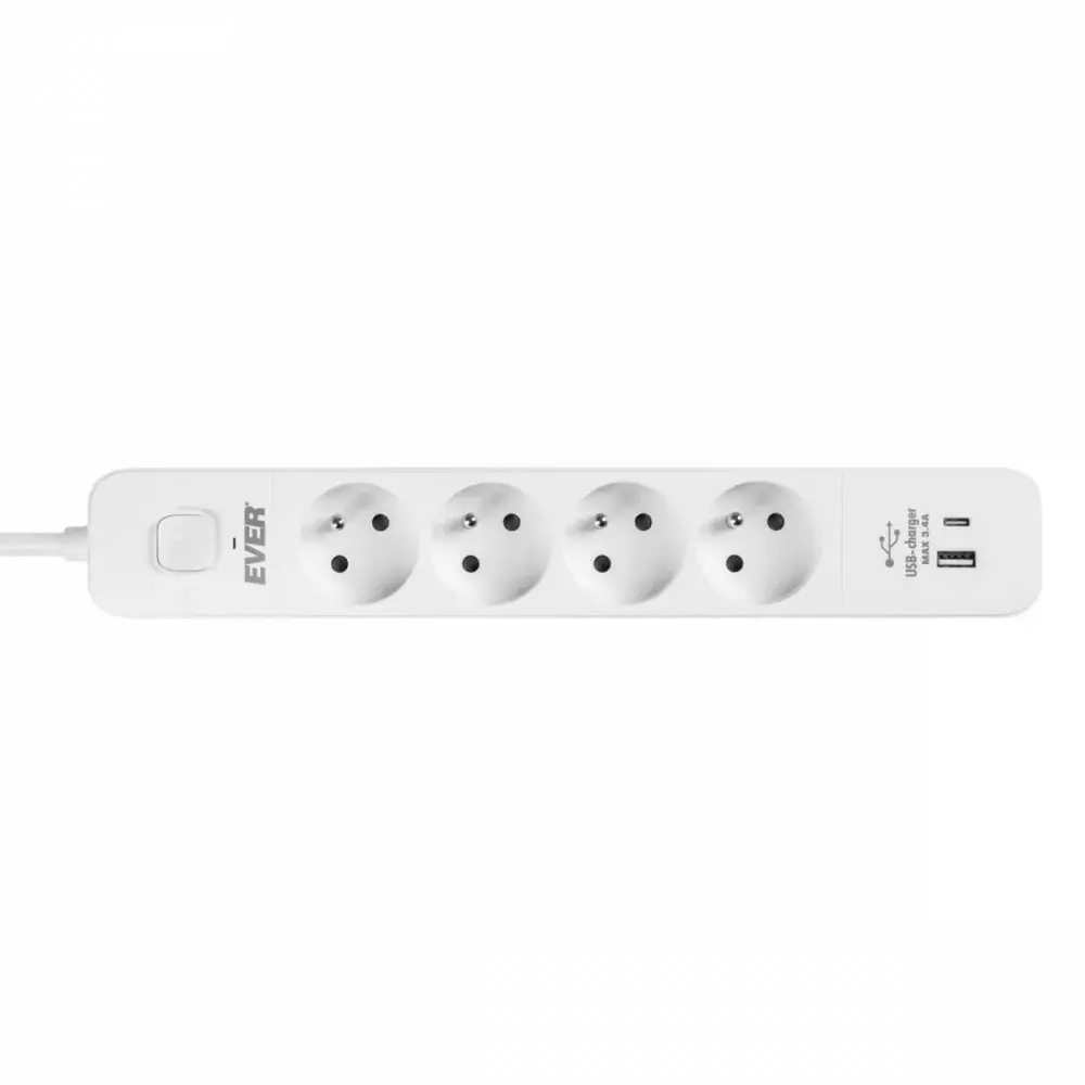EVER Сетевой фильтр PROTECT 4pl 1C USB 1000J Photo 4