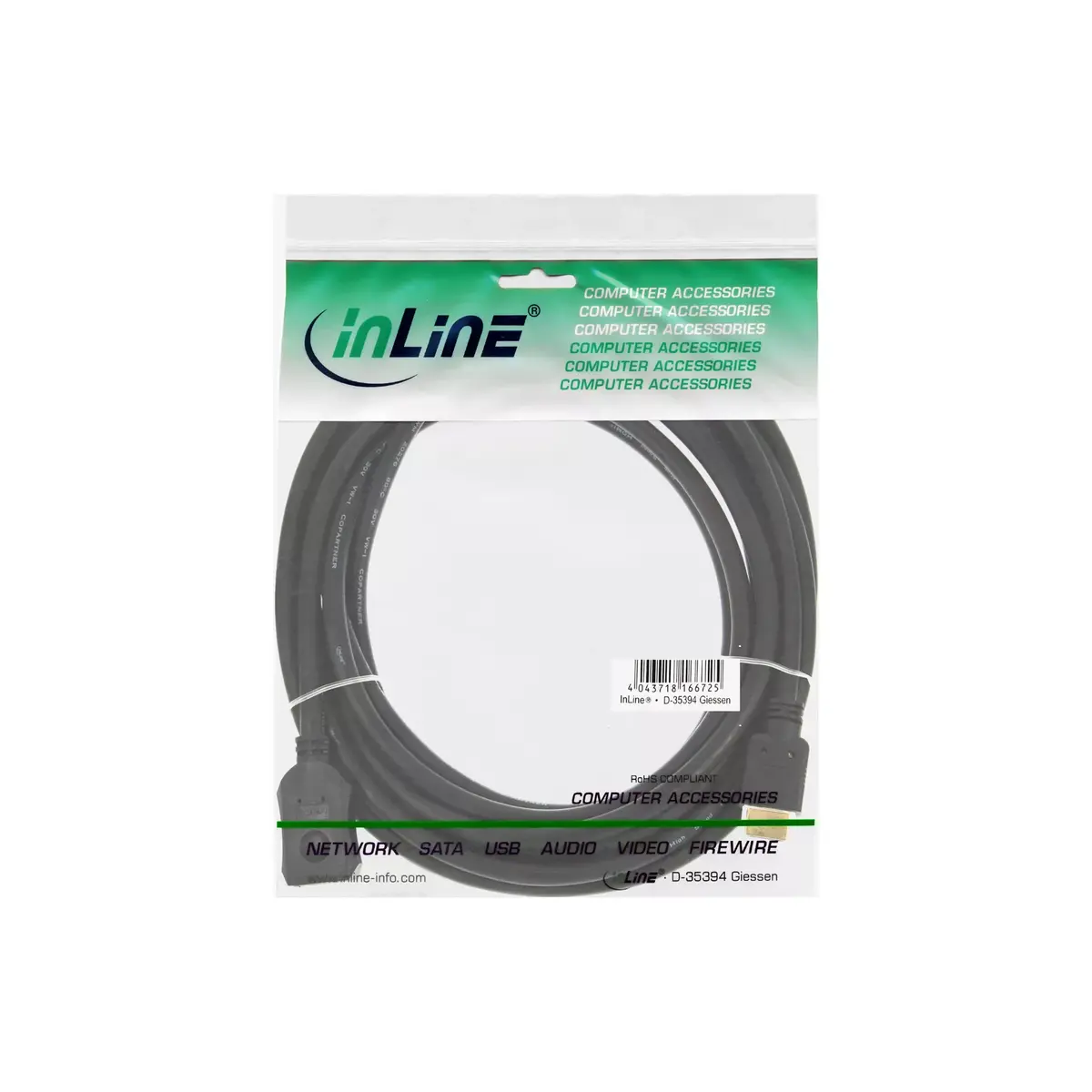 HDMI kabelis InLine 17631G Photo 2