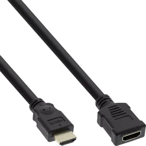 HDMI Cable InLine 17633G 3m M/F Black Gold Contacts
