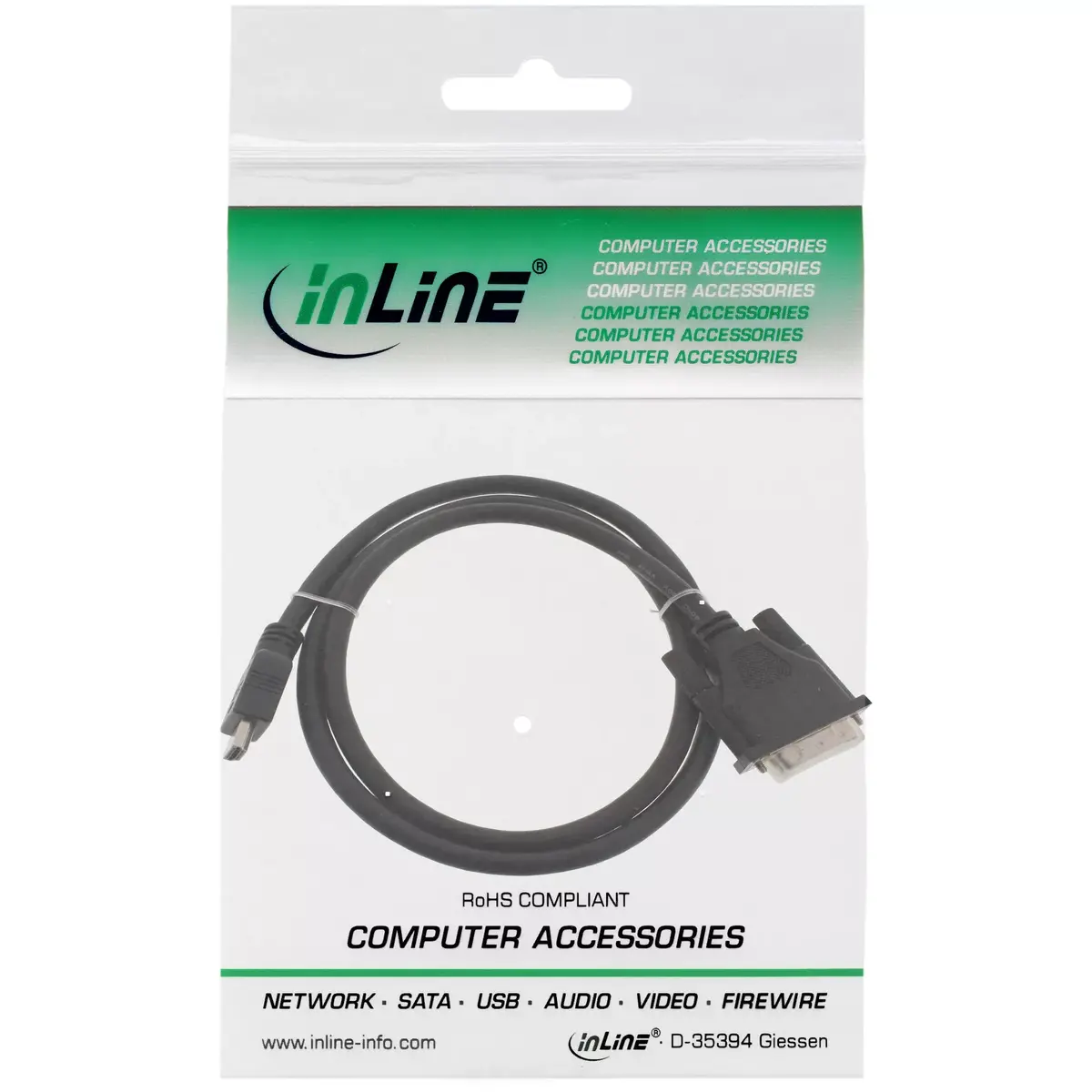 InLine HDMI-DVI кабель HDMI male / DVI male 18+1 Photo 2