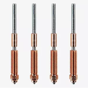 Nozzle kit Creality Unicorn for K1C / Ender-3V3 / K1MAX — 2×0.4 mm, 1×0.6 mm, 1×0.8 mm nozzles with heatbrake
