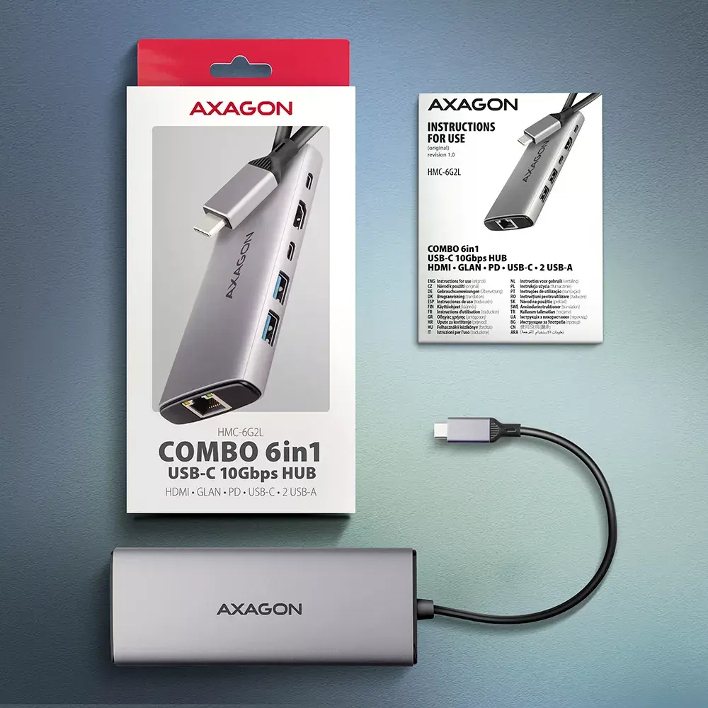 Док-станция для ноутбука Axagon HMC-6G2L Photo 3