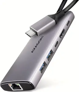Док-станция для ноутбука Axagon HMC-6G2L USB 3.2 Gen 2 Type-C Aluminium 4K