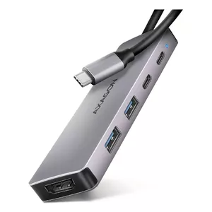 Axagon HMC-5H60 dokstacija Vadu USB 3.2 Gen 1 (3.1 Gen 1) Type-C Pelēks