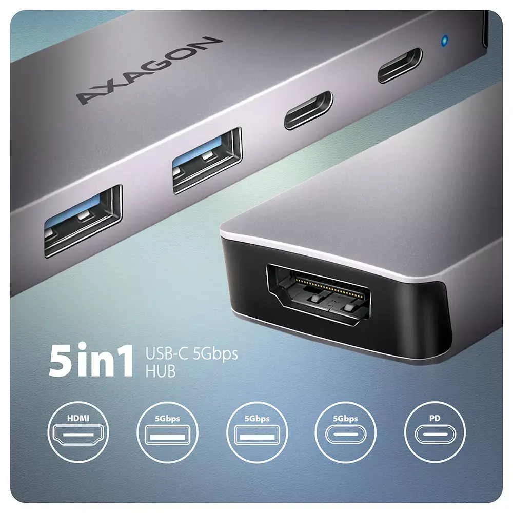 Док-станция для ноутбука Axagon HMC-5H60 Photo 2