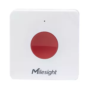 Wireless medical panic button Milesight WS101915M, battery-powered LiCoO2, 50×50×18 mm, white