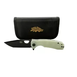 Нож Honey Badger Tanto Medium Black DLC Jade — клинок танто, средний размер, черное DLC-покрытие