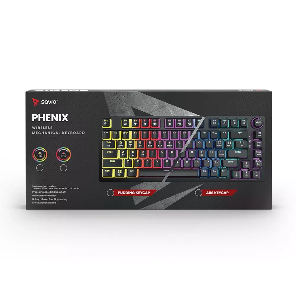 Spēļu tastatūra Savio SAVGK-PHENIX YELLOW Photo 7