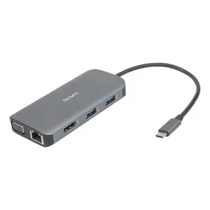 Deltaco USBC-HDMI25 interface hub USB Type-C 5000 Mbit/s Grey