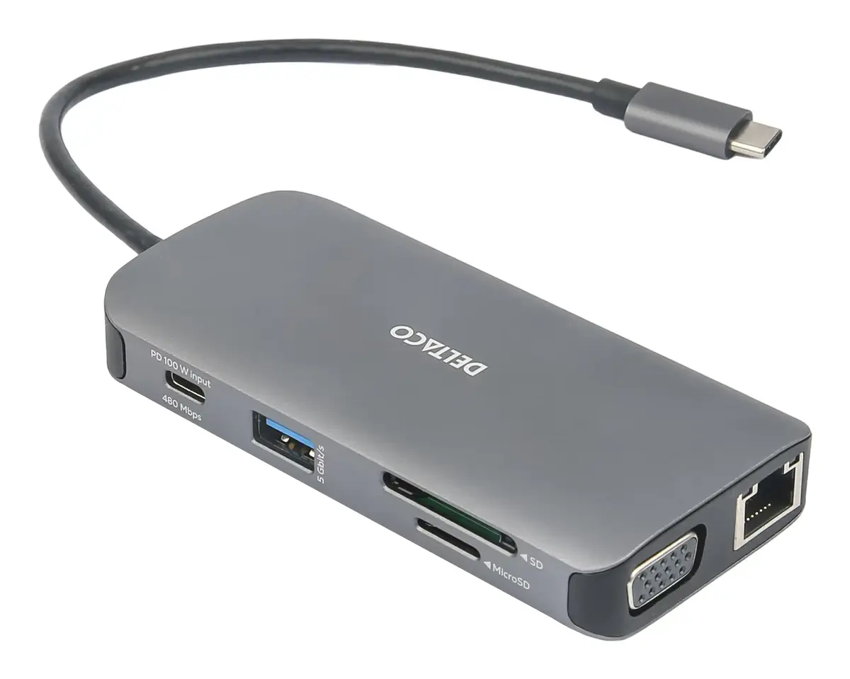 Deltaco USBC-HDMI25 interfeisa huba Photo 2