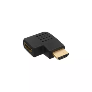 InLine HDMI Adapter male female side angled left gold plated 17600S