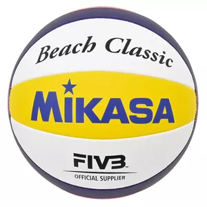 Volejbola bumba MIKASA BV551C 10 paneles kompozīts neilons 280 g — zils/balts/dzeltens