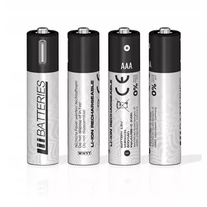 Liibattaries USB-C Rechargeable Lithium-Ion AAA Batteries 500mAh (4 pcs)