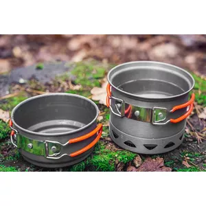 Camping pan set NEO tools 63-144 — single-piece lightweight aluminum pan, weight 268 g