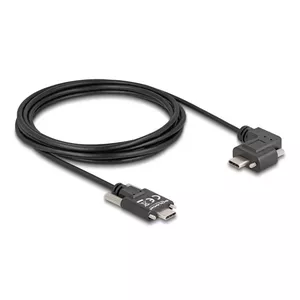 DeLOCK USB 2.0 Cable USB Type-C male to USB Type-C male angled left/right PD 3.0 60W 3m