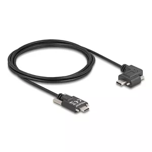 DeLOCK USB 2.0 Cable USB Type-C male to USB Type-C male angled left/right PD 3.0 60W 2m