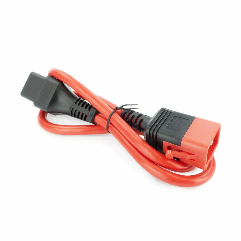 ACT PC3633 Powercord C19 to C20 IEC Lock Red 1m Photo 3