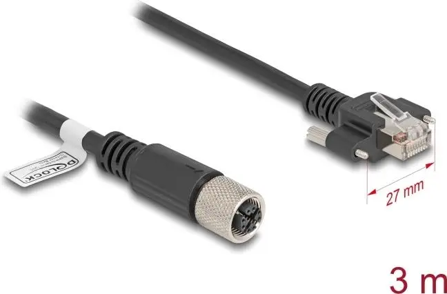 Tīkla kabelis DeLOCK M12 Cable X-coded