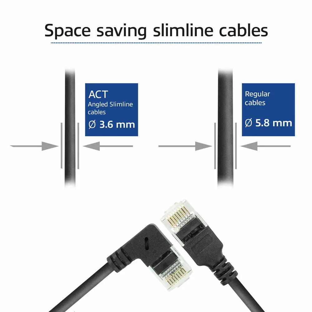 ACT DC2901 Cat6a U/UTP Slimline Patch Cable 1m Photo 7