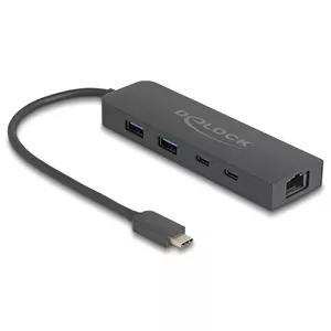USB hub DeLOCK 10 Gbps ar 2.5 Gbps LAN un PD 85 W