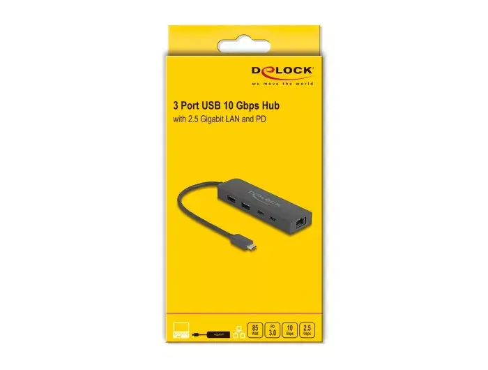 USB hub DeLOCK 10 Gbps ar 2.5 Gbps LAN Photo 3