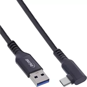 InLine USB 3.2 Gen.1 cable USB-C angled plug USB-A plug 5m