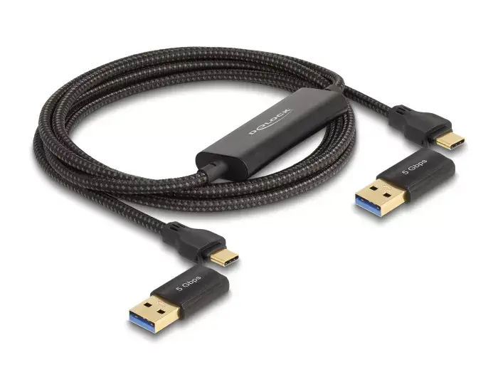 DeLOCK USB Type-C Data Link Cable + KM Switch 2m Photo 2