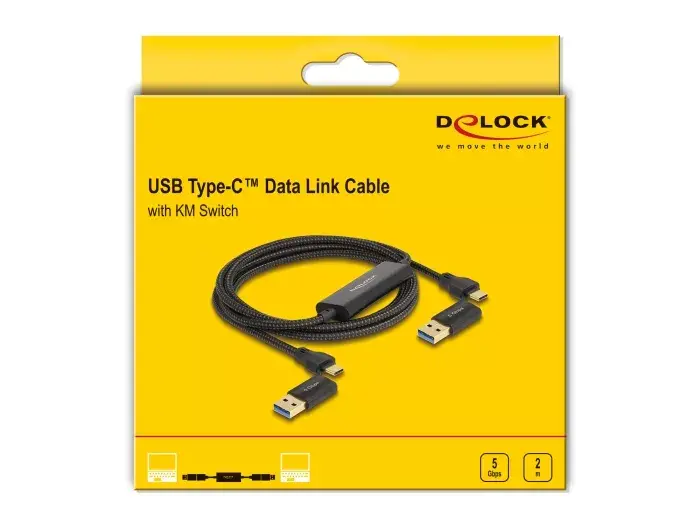 DeLOCK USB Type-C Data Link Cable + KM Switch 2m Photo 3