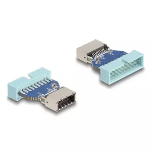 DeLOCK USB Adapter Pin Header male to internal USB Type-E female 5 Gbps Blue