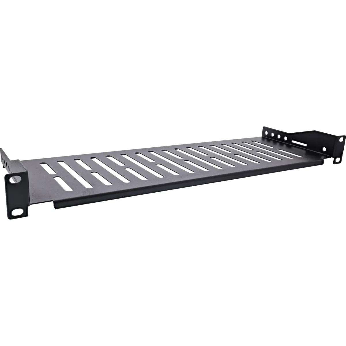 InLine 19" 1U Rack Shelf 150mm Black Photo 2