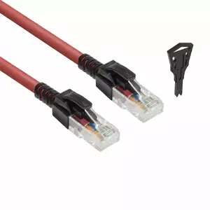 Tīkla kabelis ACT Red 3m RJ45 Cat6A U/UTP
